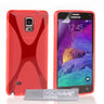 Samsung Galaxy Note 4 Silicone Gel X-Line Case - Red