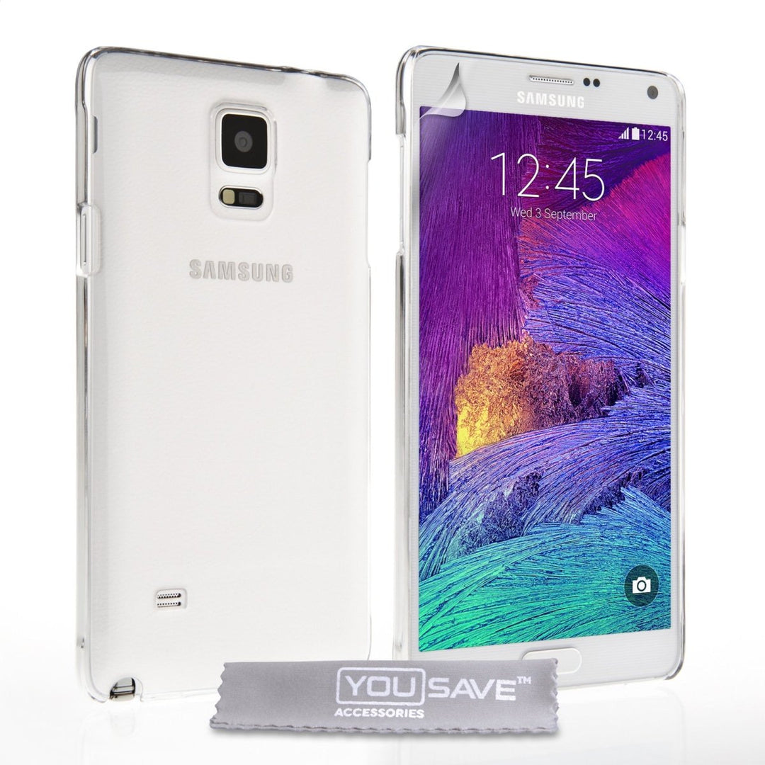 Yousave Accessories Samsung Galaxy Note 4 Hard Case - Crystal Clear - Mobile Madhouse