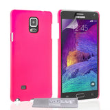 Yousave Accessories Samsung Galaxy Note 4 Hard Hybrid Case - Hot Pink - Mobile Madhouse