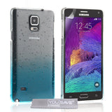 Samsung Galaxy Note 4 Raindrop Hard Case - Blue - Clear - Mobile Madhouse