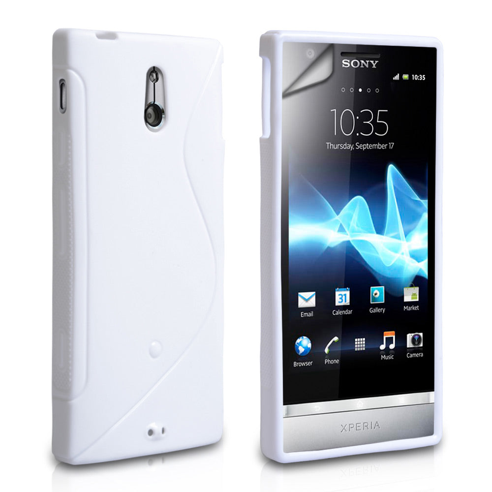 Caseflex Sony Xperia P Silicone Gel S-Line Case - White