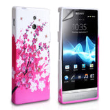 YouSave Accessories Sony Xperia P Floral Bee Silicone Gel Case