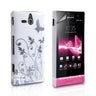 Yousave Accessories Sony Xperia U White Butterfly IMD Hard Case
