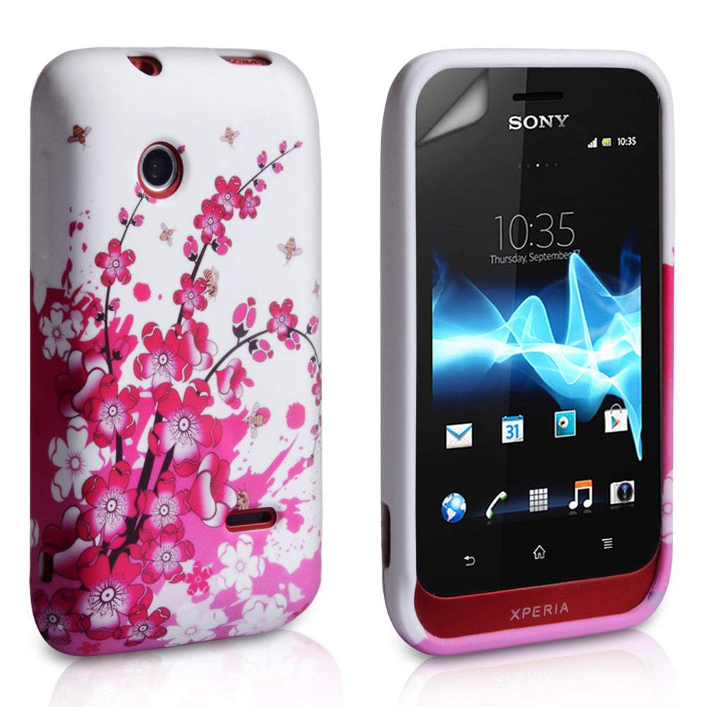 YouSave Accessories Sony Xperia Tipo Floral Bee Silicone Gel Case