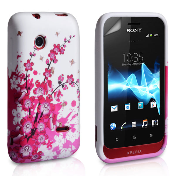 YouSave Accessories Sony Xperia Tipo Floral Bee Silicone Gel Case