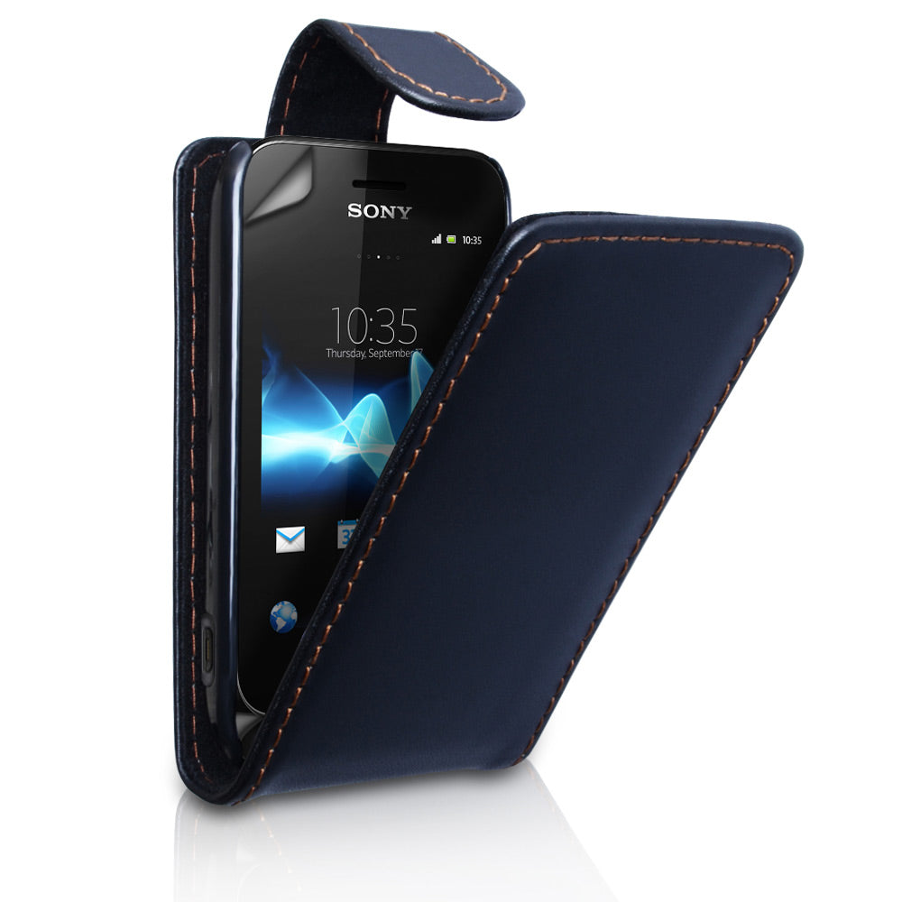 YouSave Accessories Sony Xperia Tipo Leather Effect Flip Case - Black