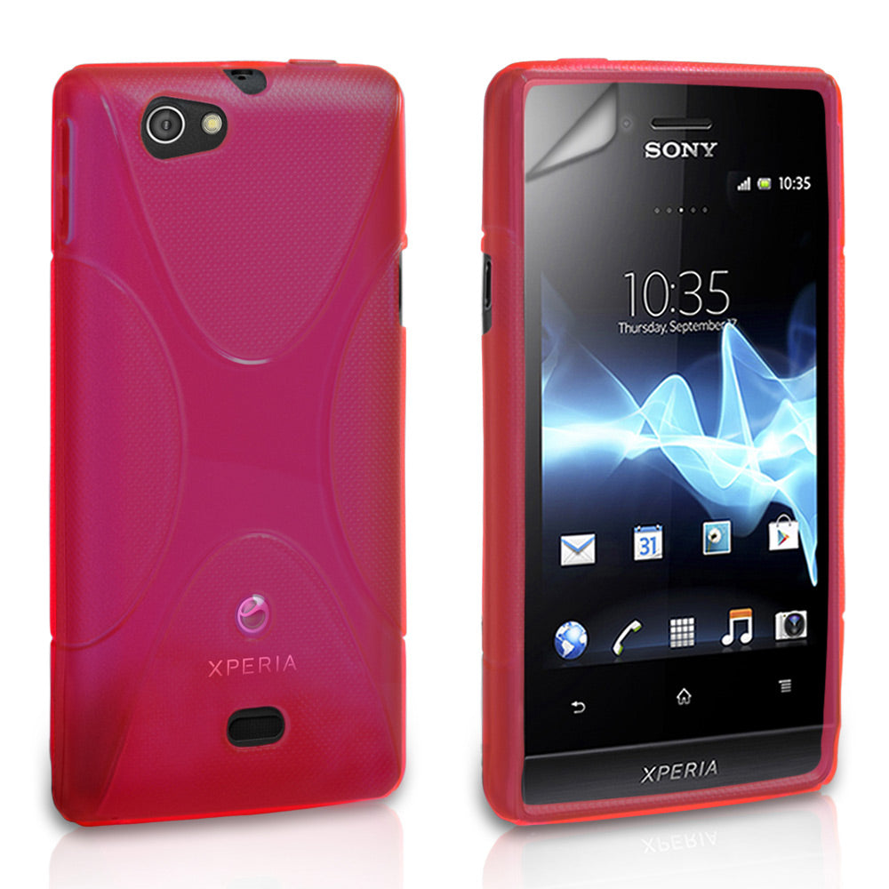 YouSave Accessories Sony Xperia Miro Hot Pink X-Line Gel Case