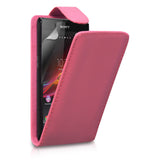 YouSave Accessories Sony Xperia Z Leather Effect Flip Case - Hot Pink
