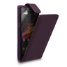 Yousave Accessories Sony Xperia Z Leather-Effect Flip Case - Purple