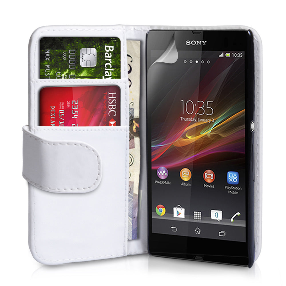YouSave Accessories Sony Xperia Z Leather Effect Wallet Case - White