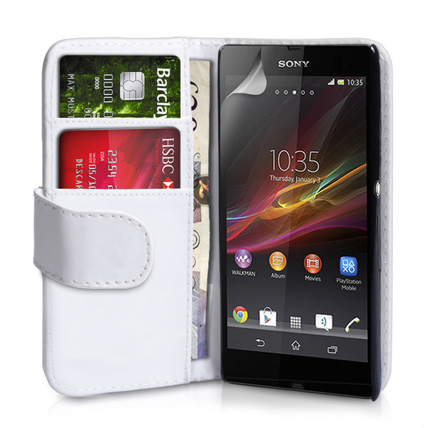 YouSave Accessories Sony Xperia Z Leather Effect Wallet Case - White