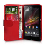 YouSave Accessories Sony Xperia Z Leather Effect Wallet Case - Red