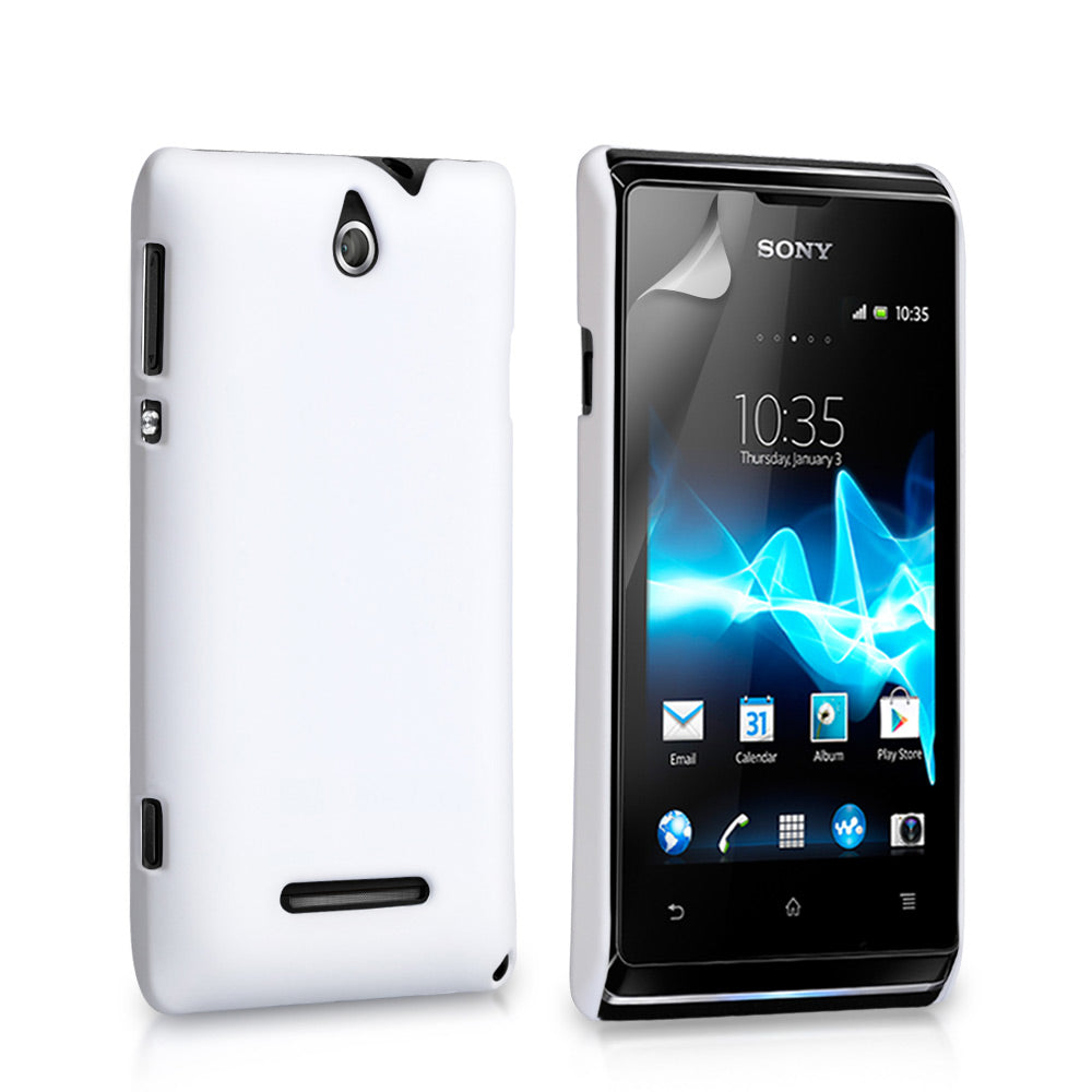 YouSave Accessories Sony Xperia E Hard Hybrid Case - White 