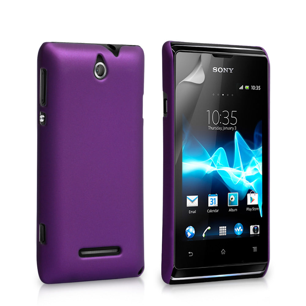 YouSave Accessories Sony Xperia E Hard Hybrid Case - Purple 