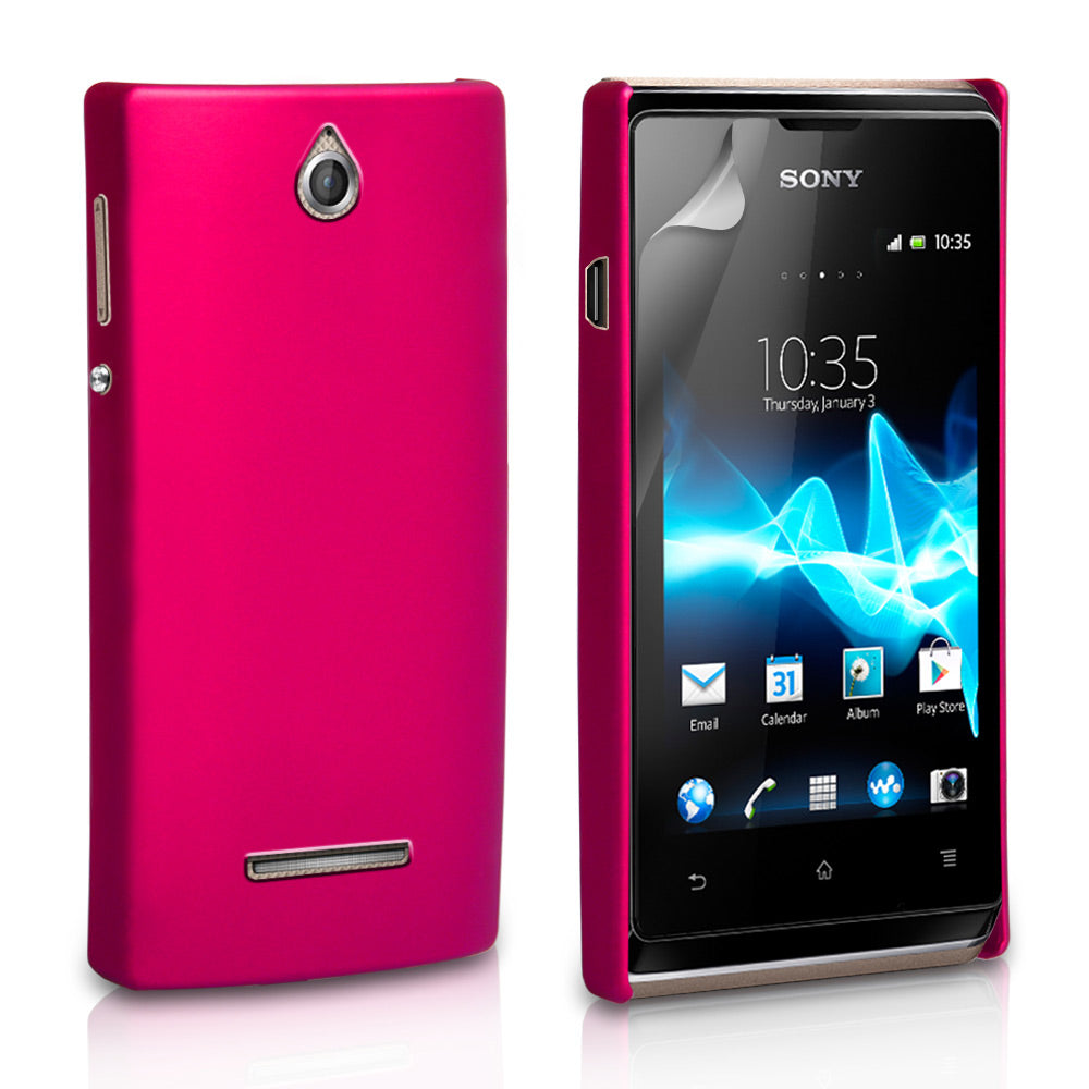 YouSave Accessories Sony Xperia E Hard Hybrid Case - Hot Pink 