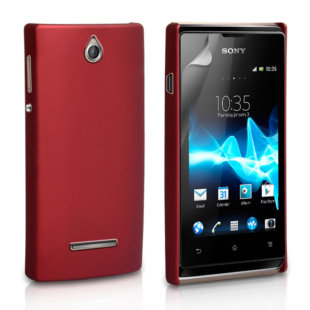 YouSave Accessories Sony Xperia E Hard Hybrid Case - Red