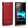 Yousave Accessories Sony Xperia E Hard Hybrid Case - Red