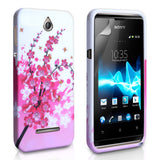 YouSave Accessories Sony Xperia E Floral Bee Silicone Gel Case