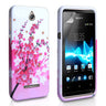 Yousave Accessories Sony Xperia E Floral Bee Silicone Gel Case