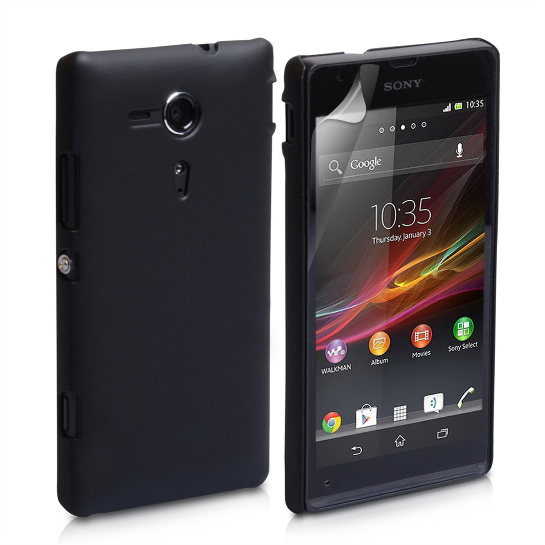YouSave Accessories Sony Xperia SP Hard Hybrid Case - Black