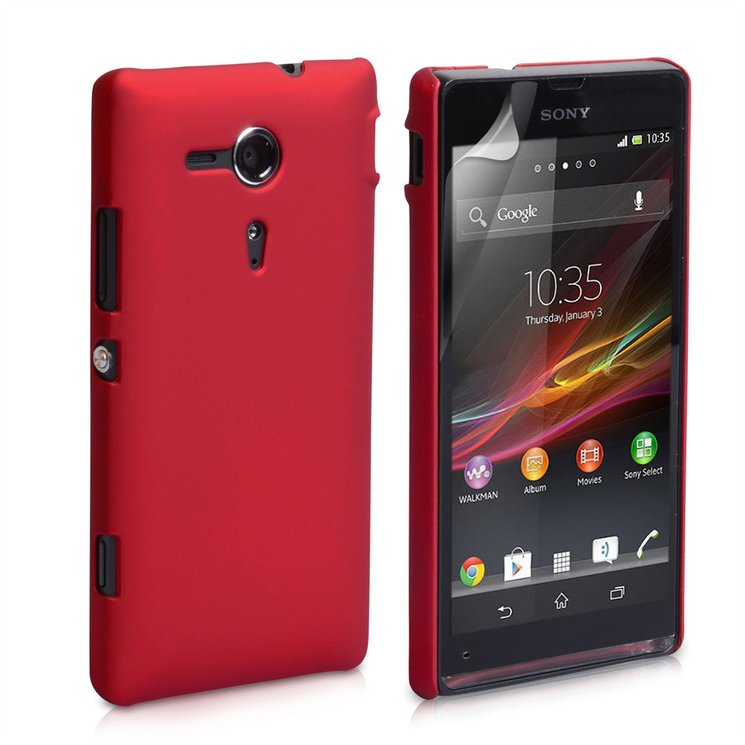 YouSave Accessories Sony Xperia SP Hard Hybrid Case - Red