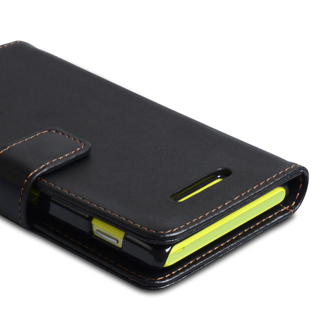 YouSave Accessories Sony Xperia M Black Leather Effect Wallet Case 