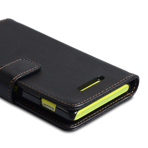 YouSave Accessories Sony Xperia M Black Leather Effect Wallet Case 