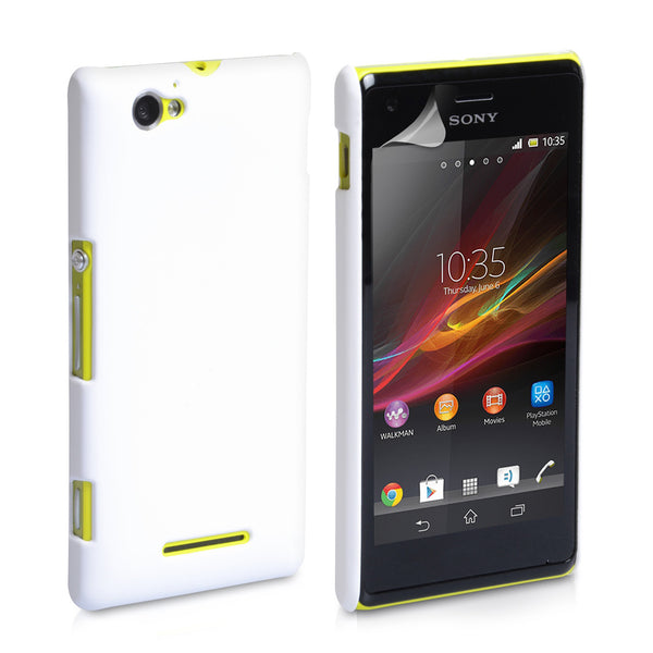 YouSave Accessories Sony Xperia M Hard Hybrid Case - White