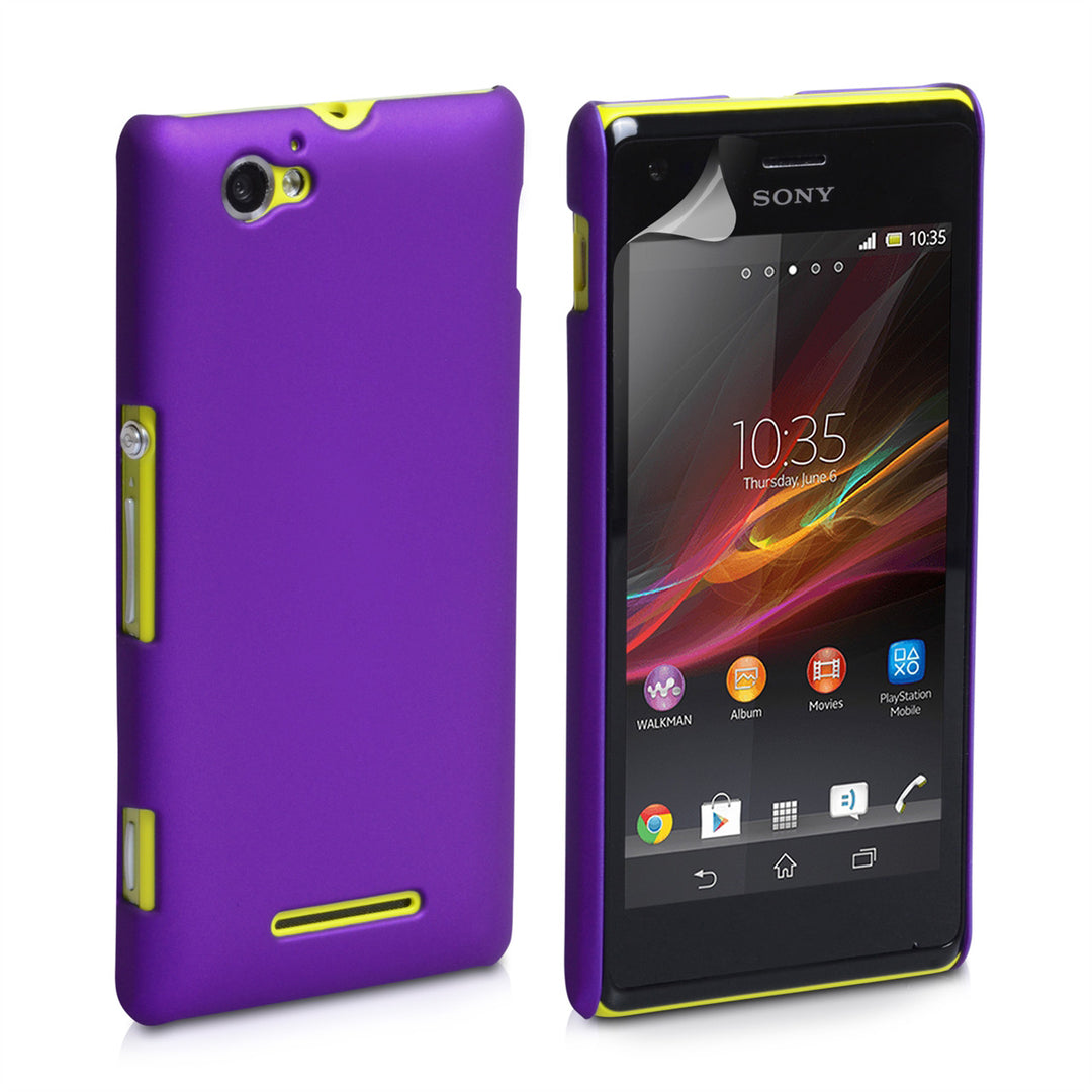 YouSave Accessories Sony Xperia M Hard Hybrid Case - Purple