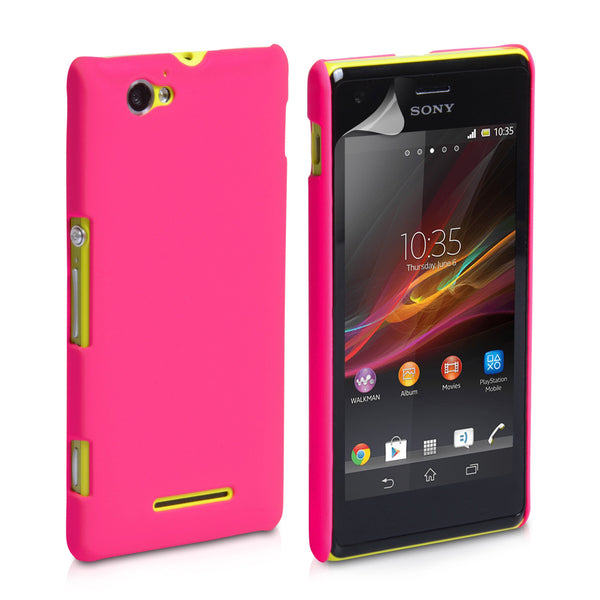 YouSave Accessories Sony Xperia M Hard Hybrid Case - Hot Pink
