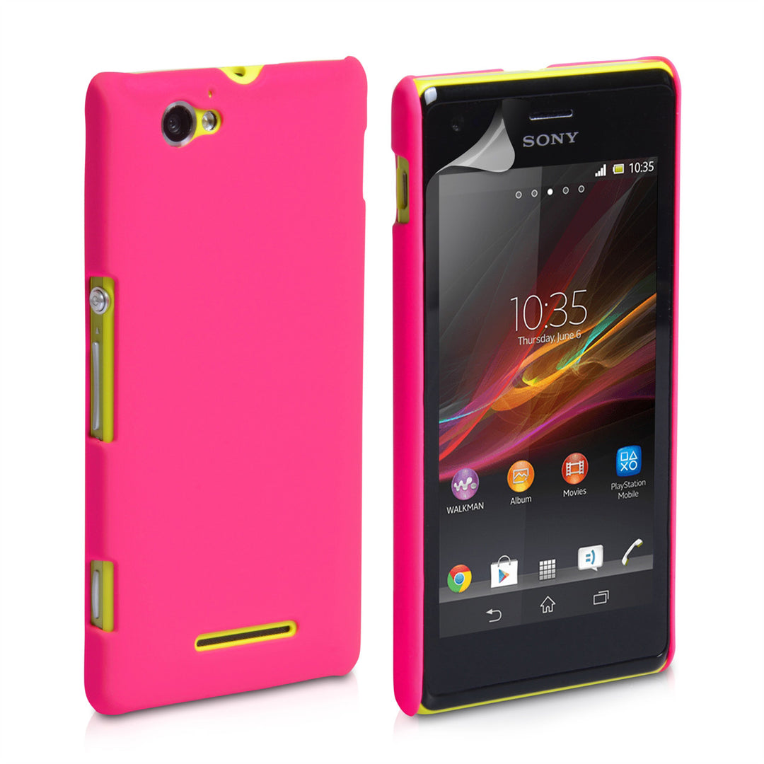YouSave Accessories Sony Xperia M Hard Hybrid Case - Hot Pink