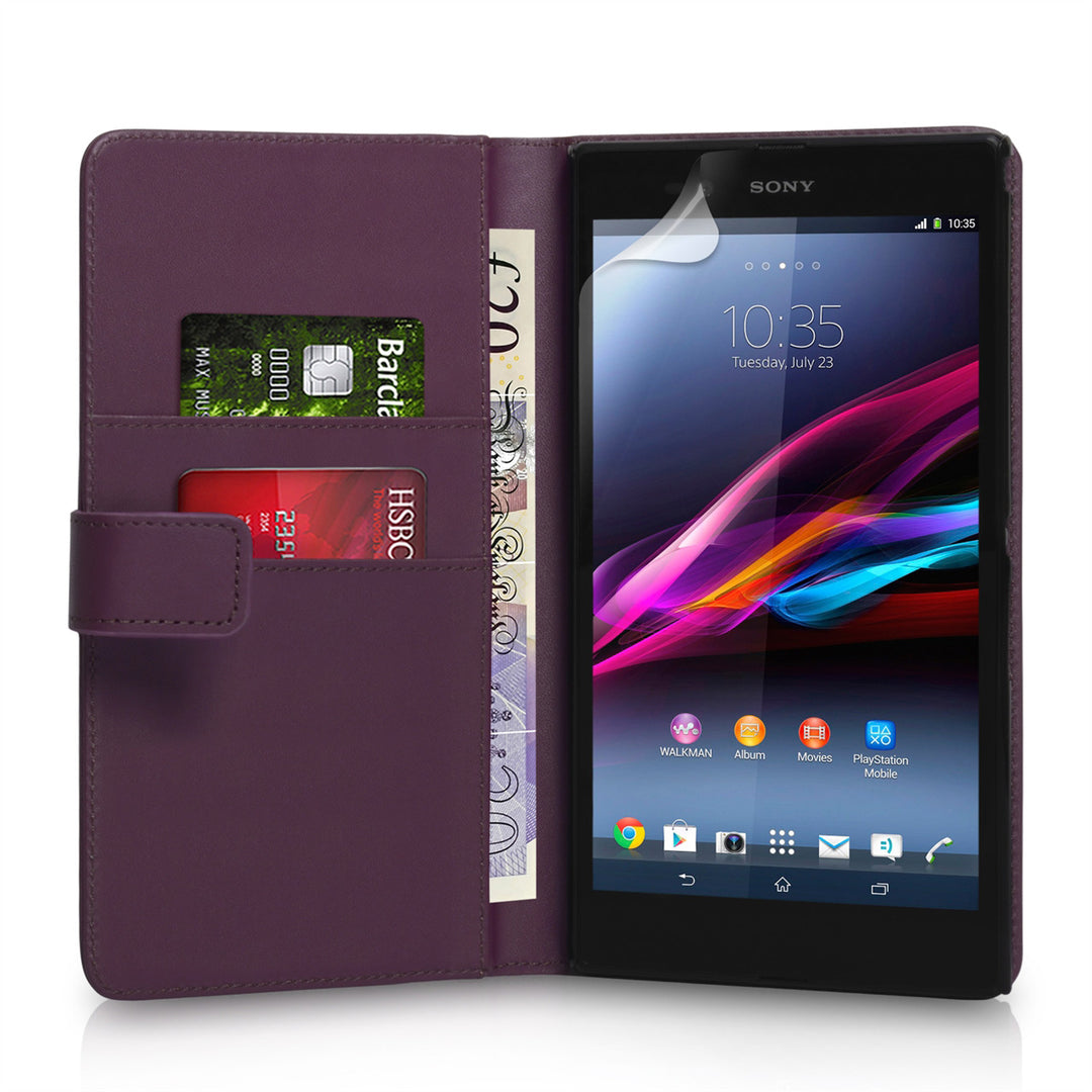 YouSave Accessories Sony Xperia Z Ultra Leather Effect Wallet - Purple