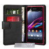 Yousave Accessories Sony Xperia Z1 Compact Leather-Effect Wallet Case - Black