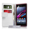 Yousave Accessories Sony Xperia Z1 Compact Leather-Effect Wallet Case - White