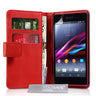 Yousave Accessories Sony Xperia Z1 Compact Leather-Effect Wallet Case - Red