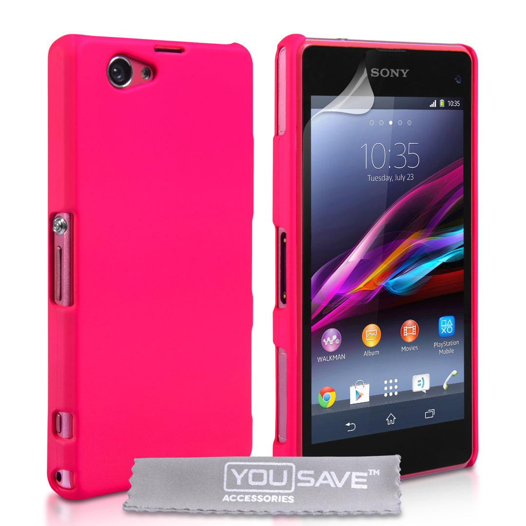 YouSave Accessories Sony Xperia Z1 Compact Hard Hybrid Case - Hot Pink