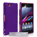YouSave Accessories Sony Xperia Z1 Compact Hard Hybrid Case - Purple