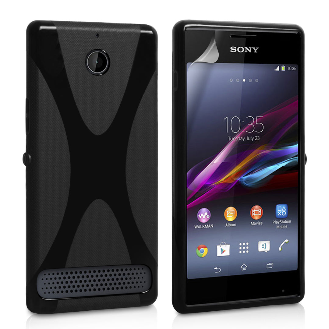 YouSave Accessories Sony Xperia E1 Silicone Gel X-Line Case - Black