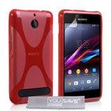 YouSave Accessories Sony Xperia E1 Silicone Gel X-Line Case - Red