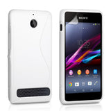 Caseflex Sony Xperia E1 Silicone Gel S - Line Case - White - Mobile Madhouse