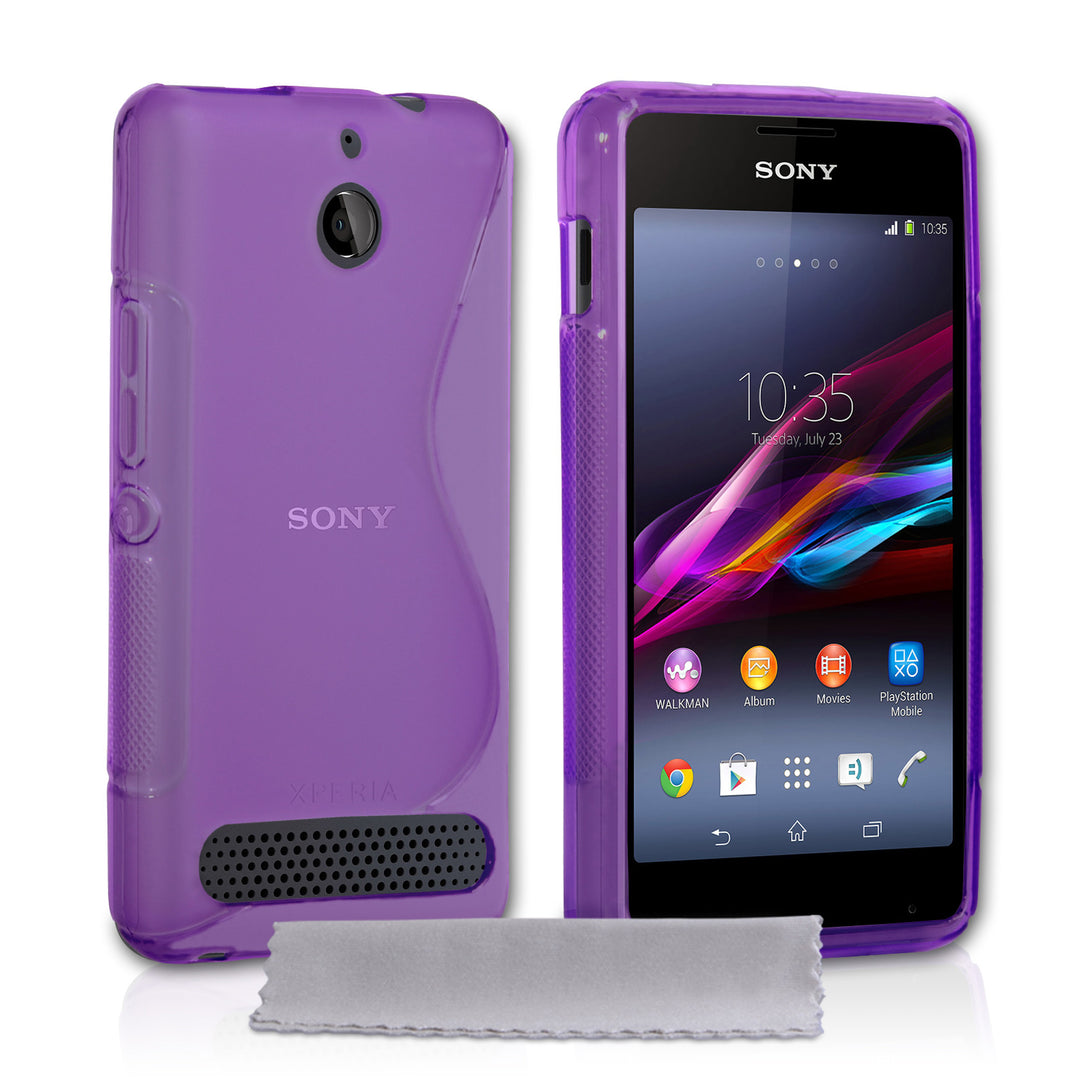 Caseflex Sony Xperia E1 Silicone Gel S-Line Case - Purple