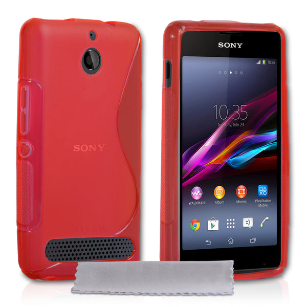 Caseflex Sony Xperia E1 Silicone Gel S-Line Case - Red