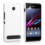 Yousave Accessories Sony Xperia E1 Hard Hybrid Case - White - Mobile Madhouse