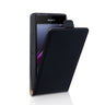 Caseflex Sony Xperia E1 Real Leather Flip Case - Black