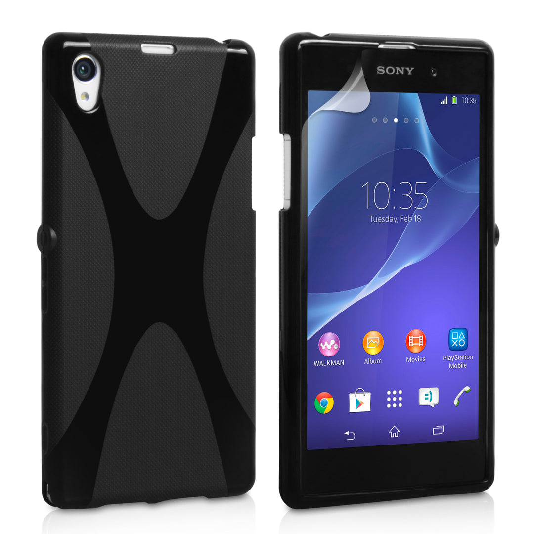 YouSave Accessories Sony Xperia Z2 Silicone Gel X-Line Case - Black