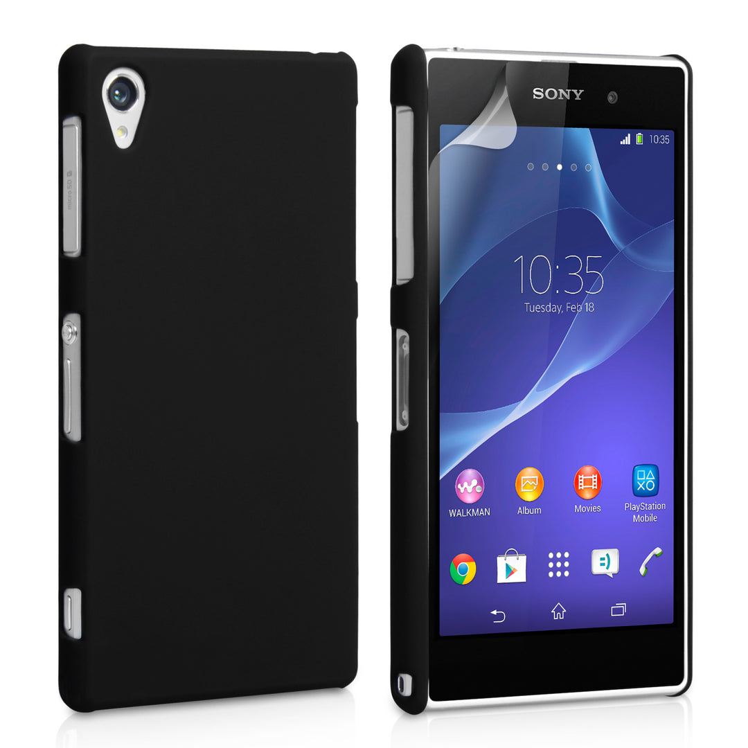 YouSave Accessories Sony Xperia Z2 Hard Hybrid Case - Black