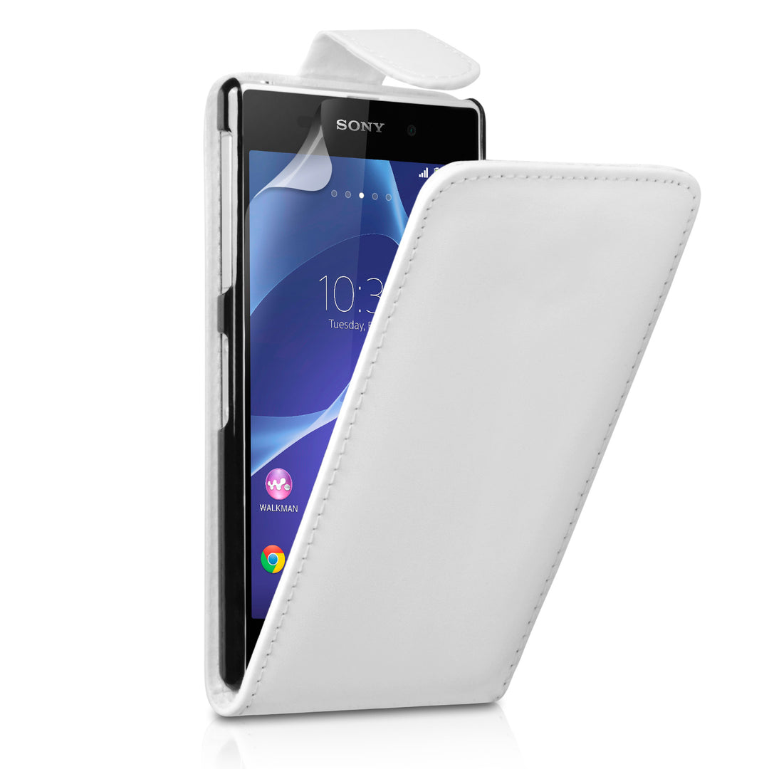 YouSave Accessories Sony Xperia Z2 Leather-Effect Flip Case - White