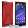 Yousave Accessories Sony Xperia T2 Ultra Silicone Gel X-Line Case - Red