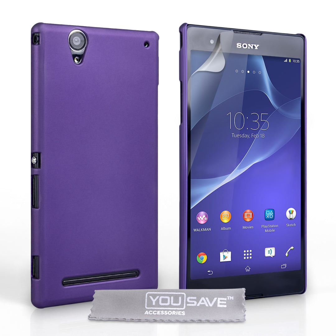 YouSave Accessories Sony Xperia T2 Ultra Hard Hybrid Case - Purple