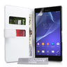 Sony Xperia T2 Ultra Leather-Effect Wallet Case - White